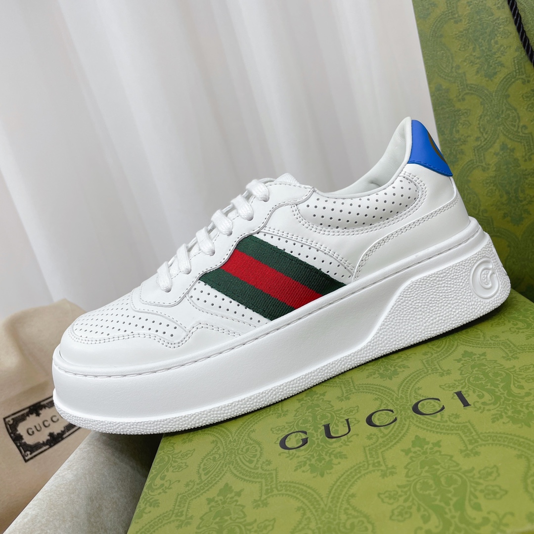 Gucci GG Chunky B Series Men's &Women's Sneakers With Web(Upon UK SIZE) - DesignerGu