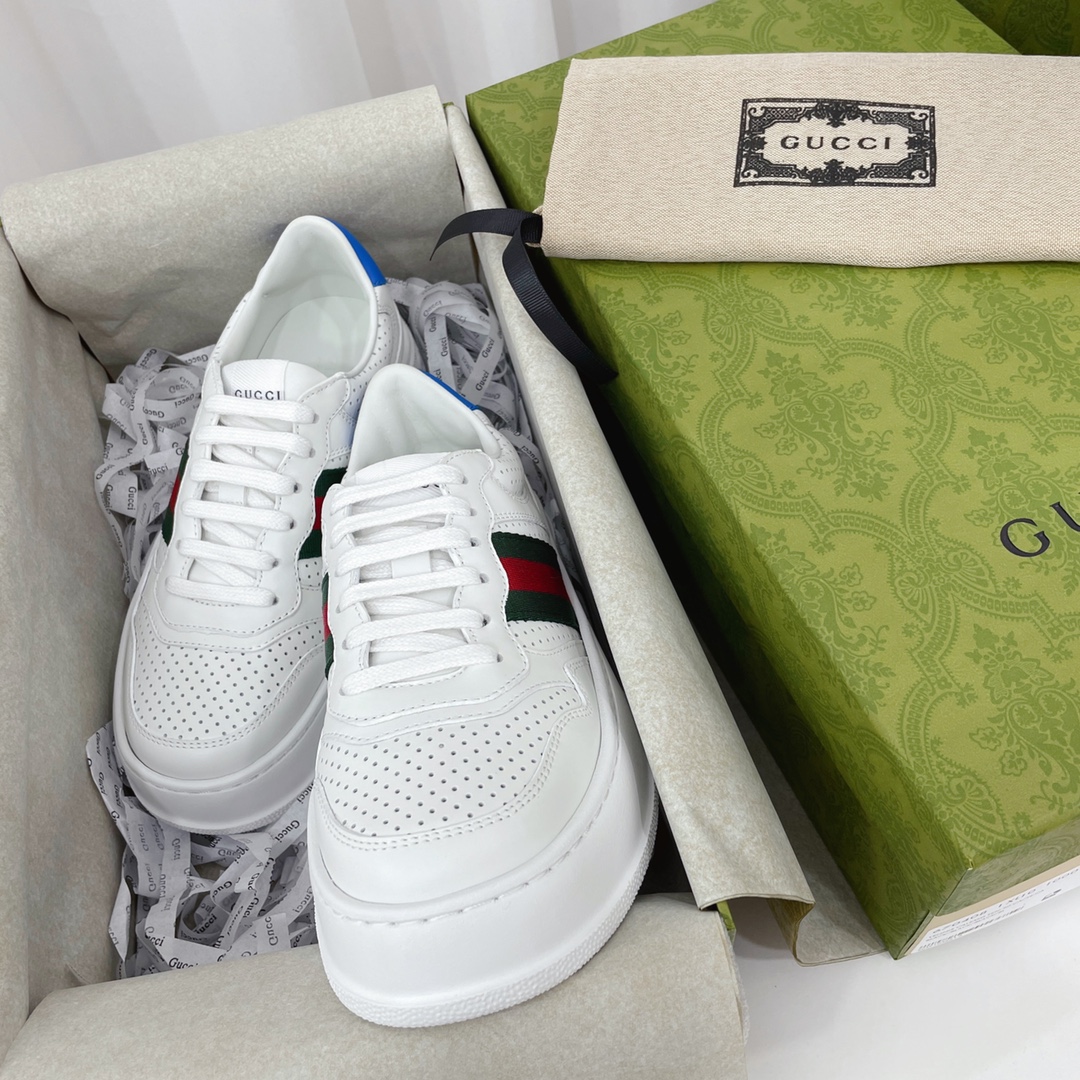 Gucci GG Chunky B Series Men's &Women's Sneakers With Web(Upon UK SIZE) - DesignerGu