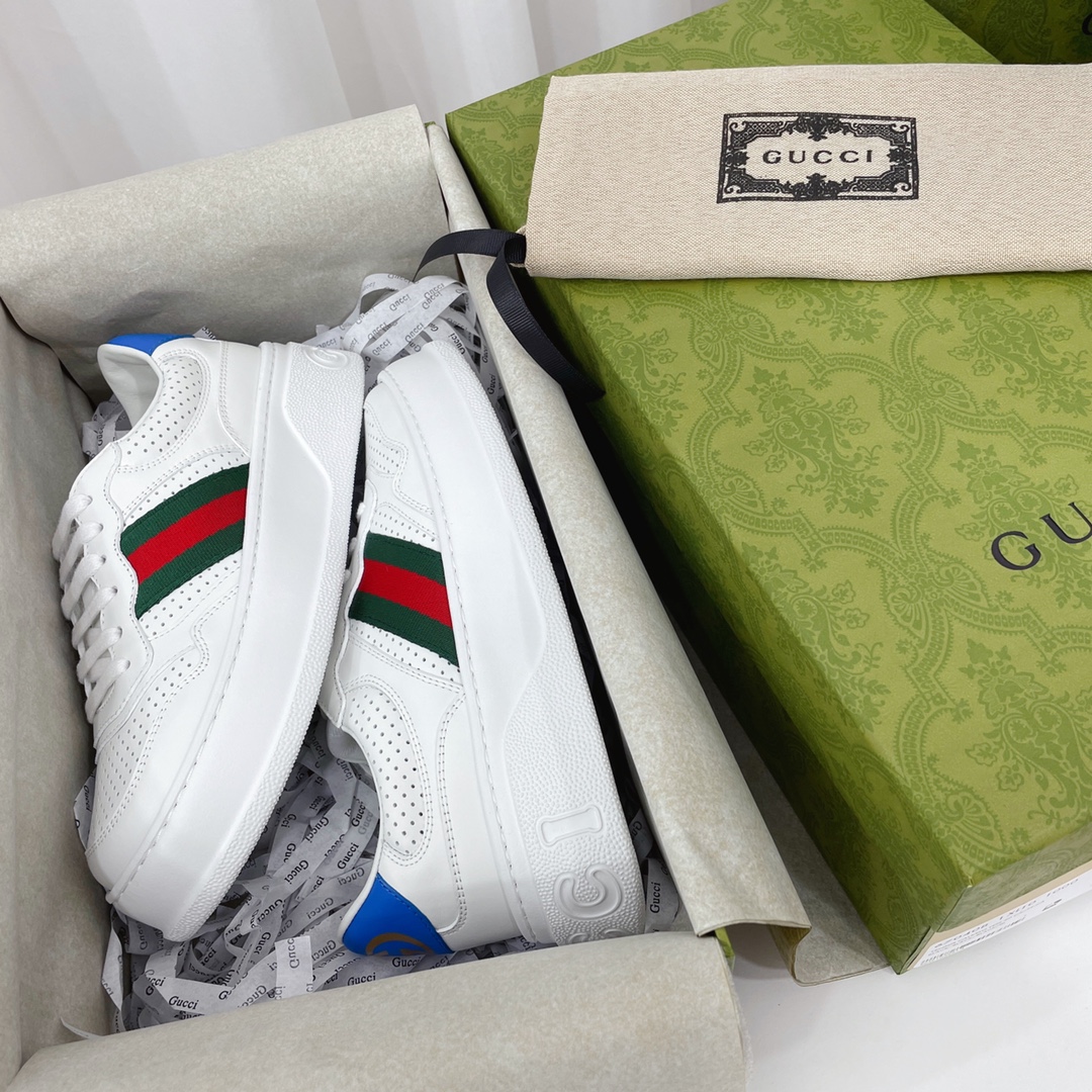 Gucci GG Chunky B Series Men's &Women's Sneakers With Web(Upon UK SIZE) - DesignerGu