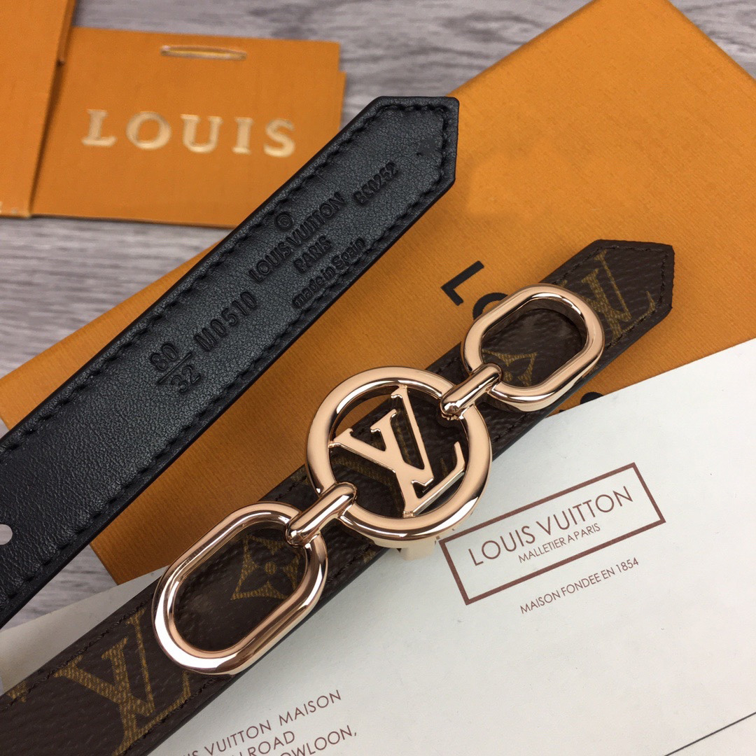 Louis Vuitton Squared LV 20mm Belt - DesignerGu