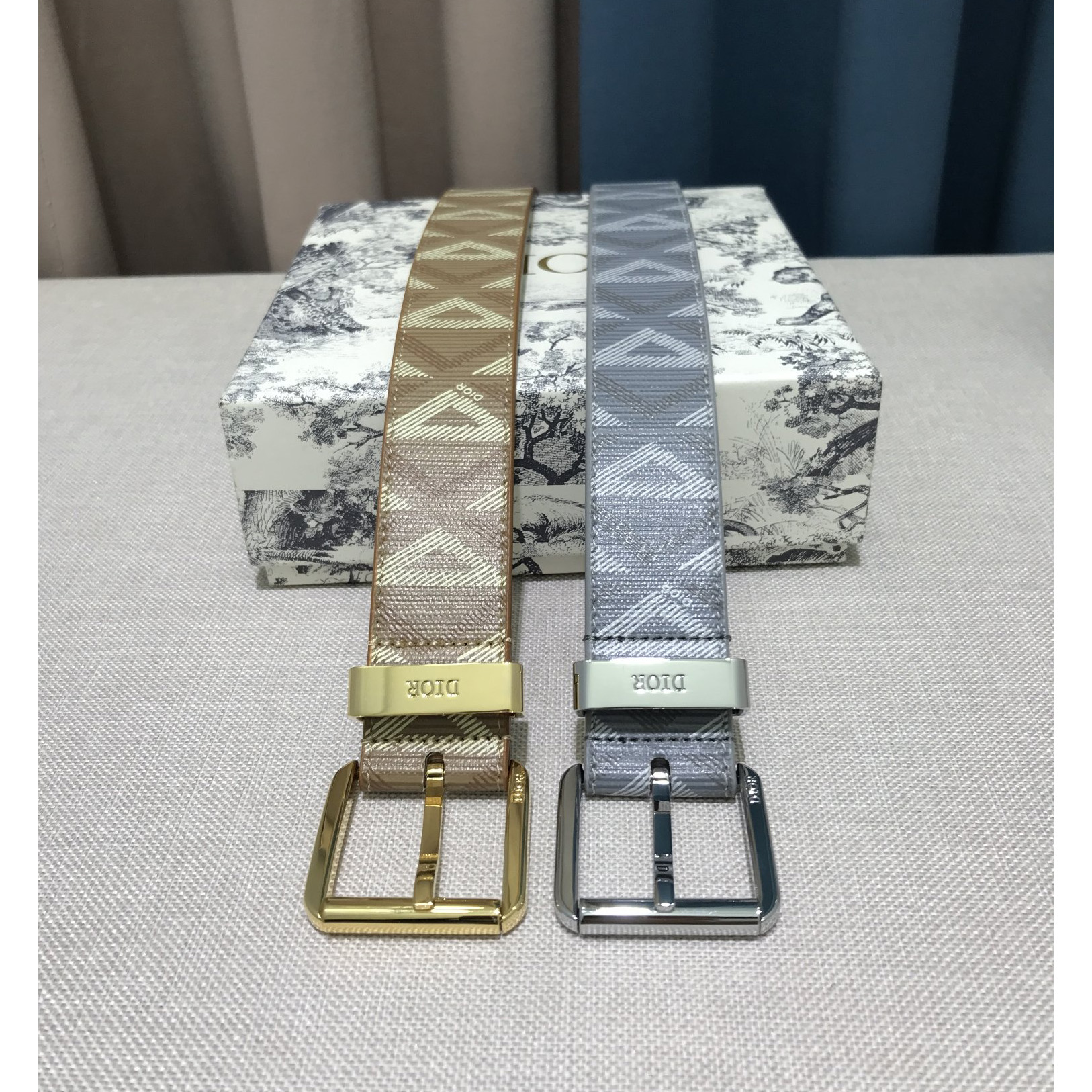 Dior CD Diamond Print  35mm Belt  - DesignerGu