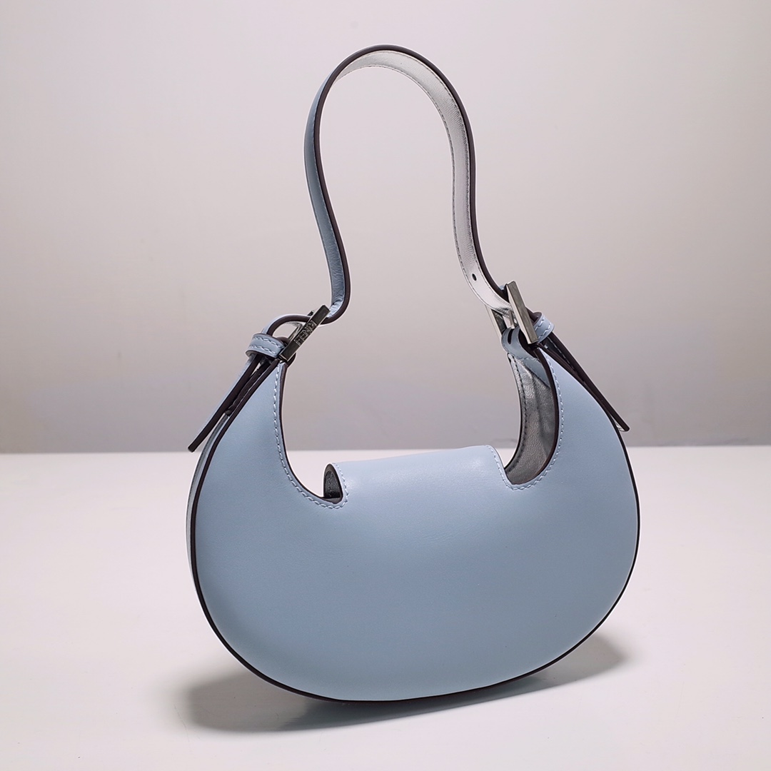 Fendi Cookie Blue Leather Mini Handbag（22-17.5-4.5cm） - DesignerGu