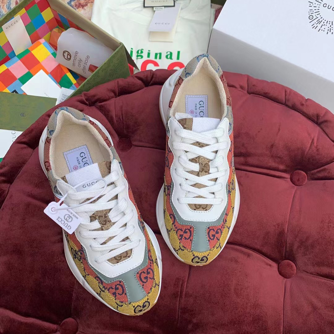 Gucci GG Multicolor Series Rhyton  Sneakers(upon uk size) - DesignerGu