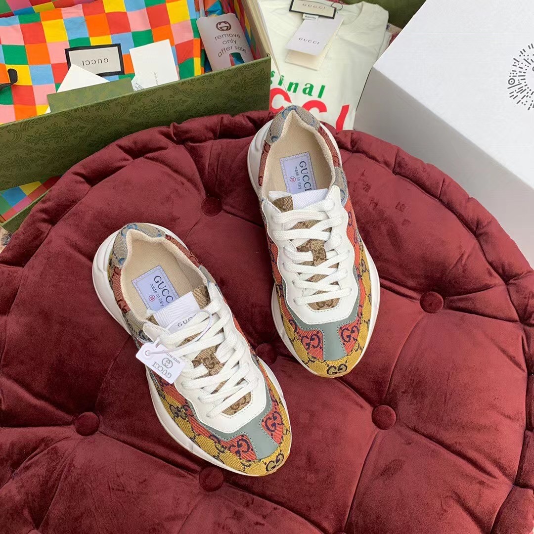 Gucci GG Multicolor Series Rhyton  Sneakers(upon uk size) - DesignerGu