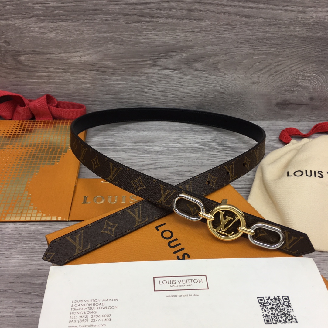 Louis Vuitton Squared LV 20mm Belt - DesignerGu