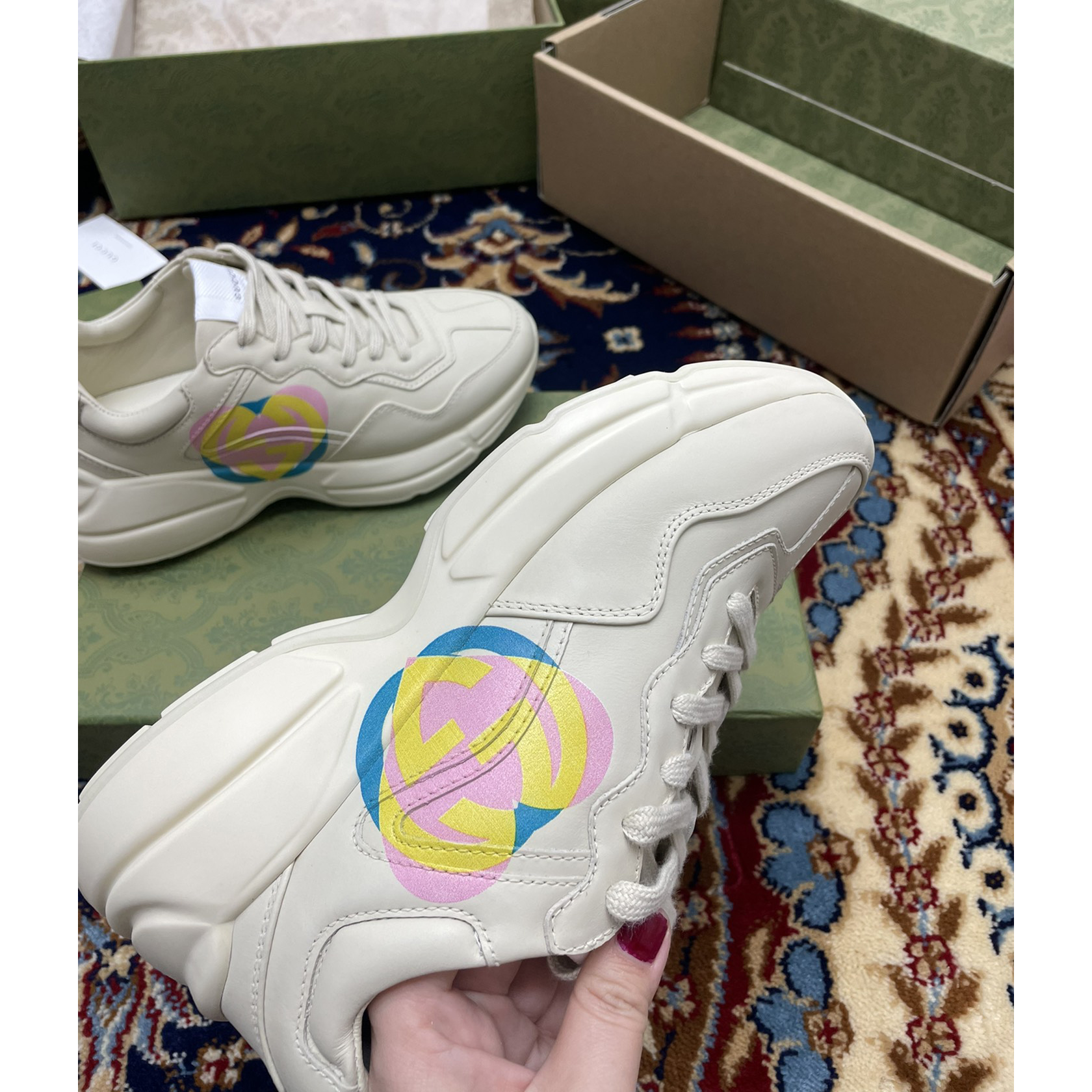 Gucci Women's Rhyton Sneakers - DesignerGu