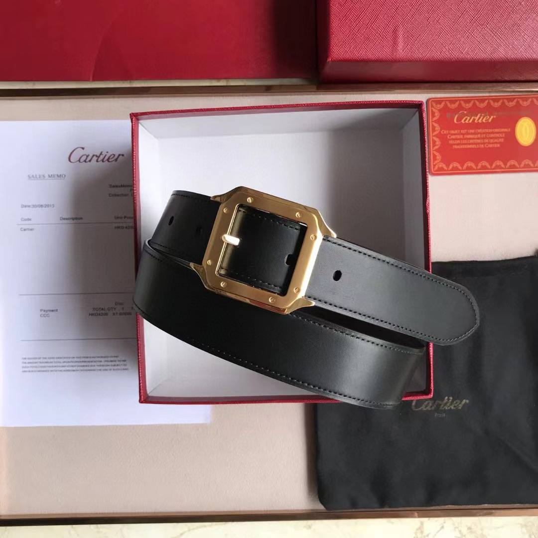 Cartier 34mm Leather  Belt  - DesignerGu