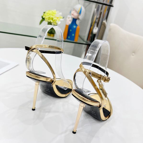 Tom Ford Gold Padlock Sandals - DesignerGu