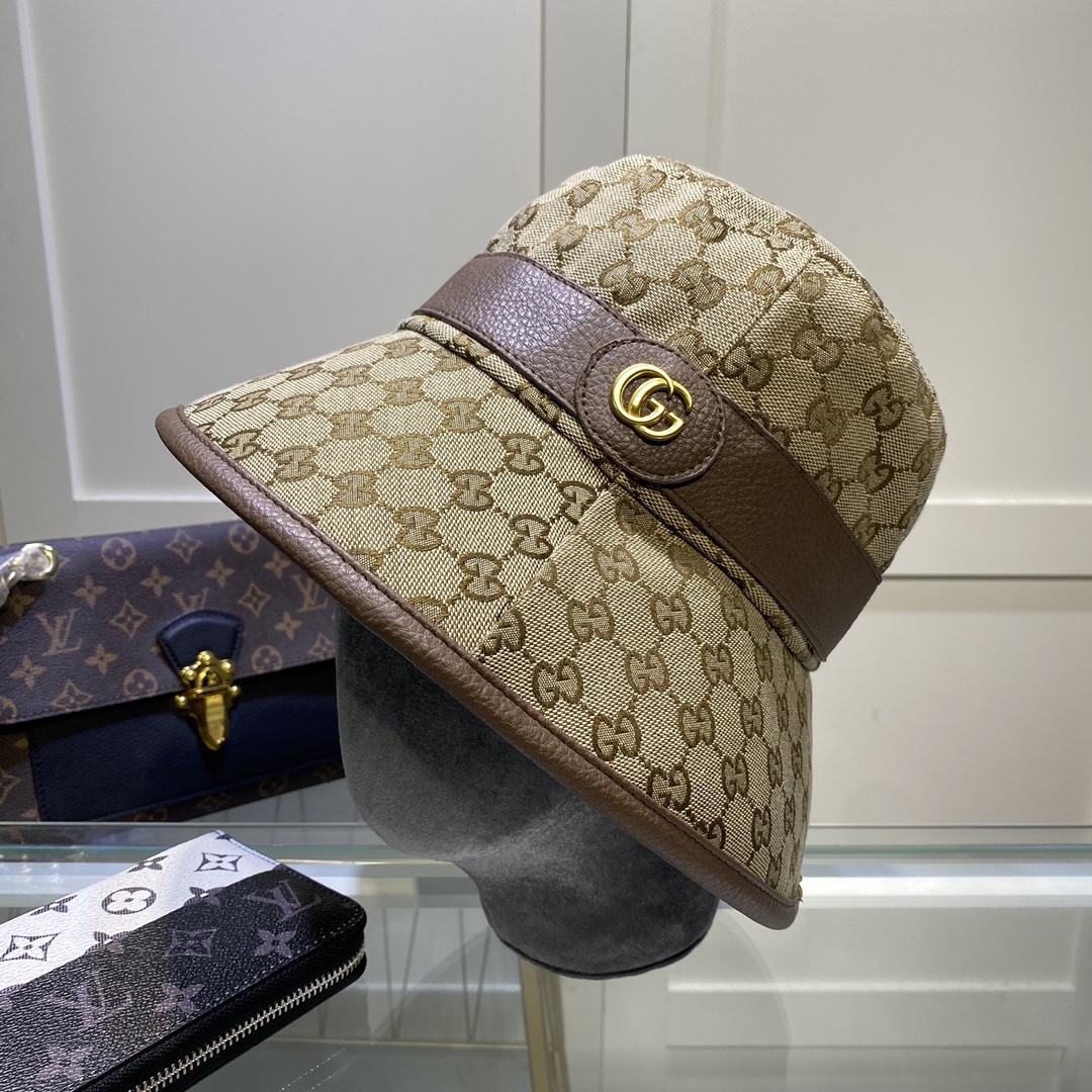 Gucci GG Canvas Bucket Hat    ‎576587 - DesignerGu