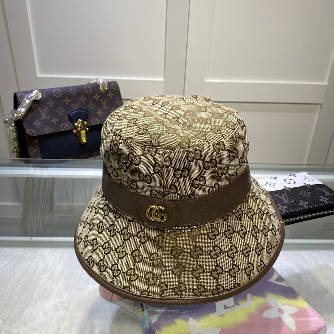 Gucci GG Canvas Bucket Hat    ‎576587 - DesignerGu