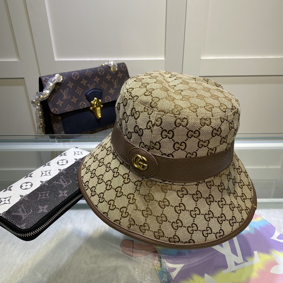 Gucci GG Canvas Bucket Hat    ‎576587 - DesignerGu