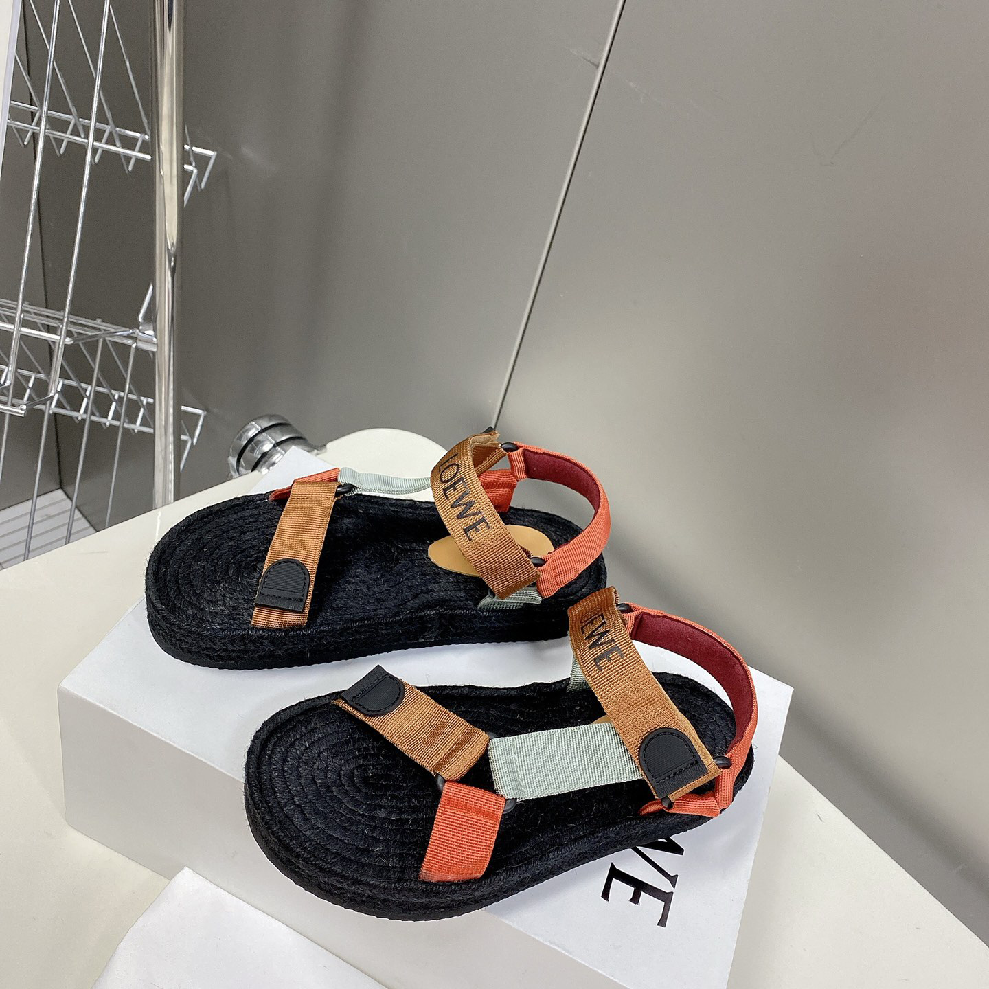 Loewe Strappy Espadrille In Nylon - DesignerGu