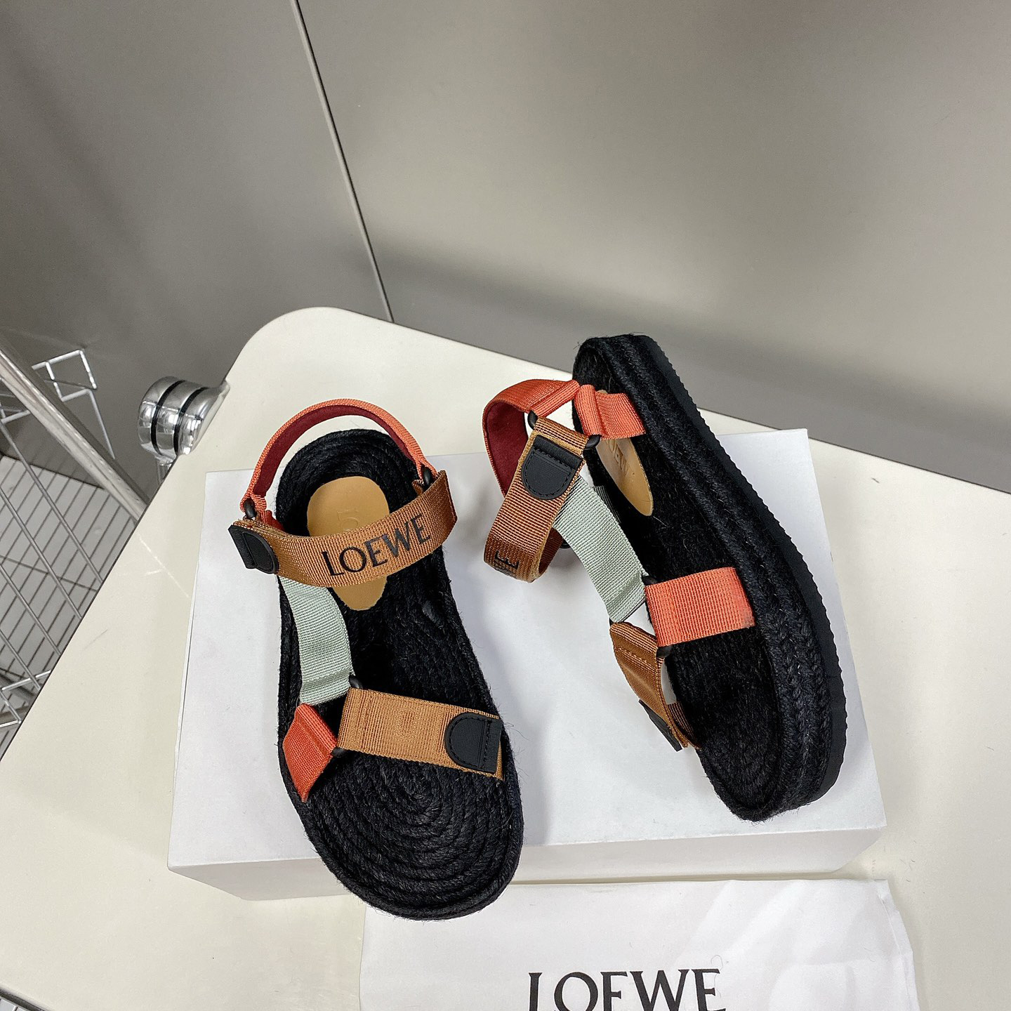 Loewe Strappy Espadrille In Nylon - DesignerGu