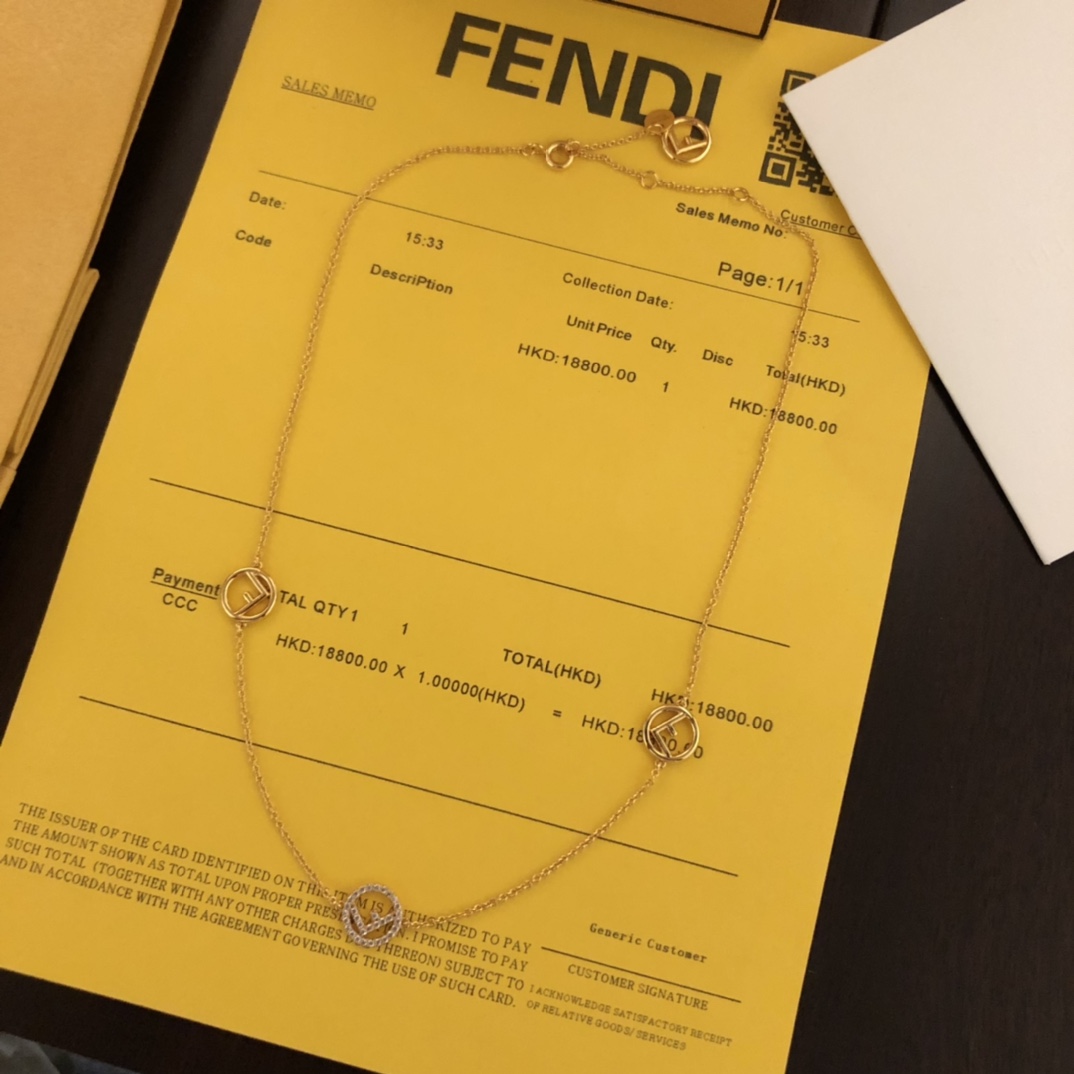 Fendi F Is Fendi Necklace - DesignerGu