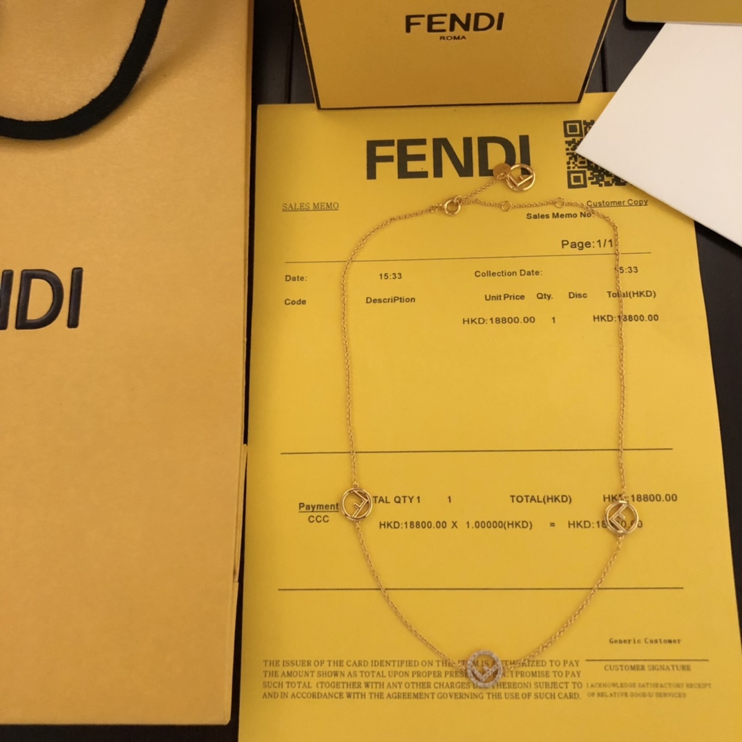 Fendi F Is Fendi Necklace - DesignerGu