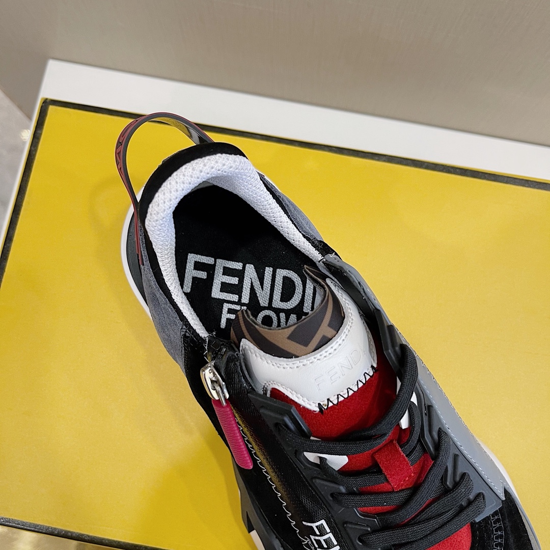 Fendi Flow Multicolour Suede Low-Tops Sneakers - DesignerGu