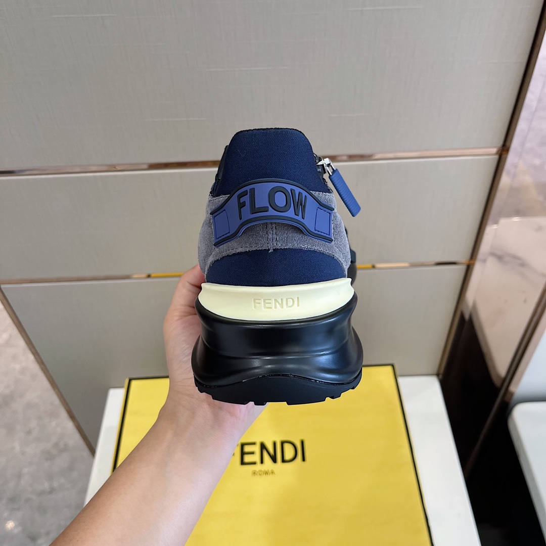 Fendi Flow Black Running Sneakers - DesignerGu