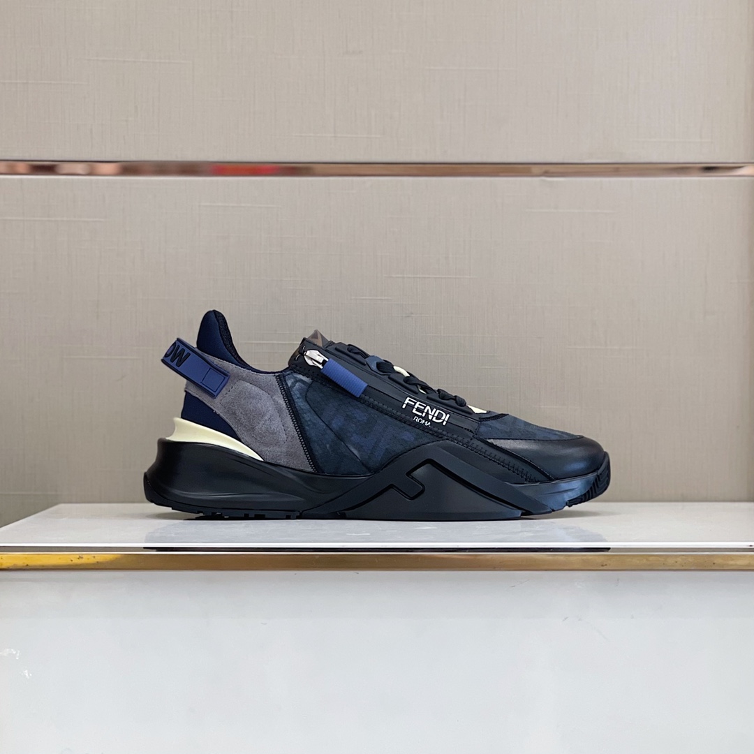 Fendi Flow Black Running Sneakers - DesignerGu