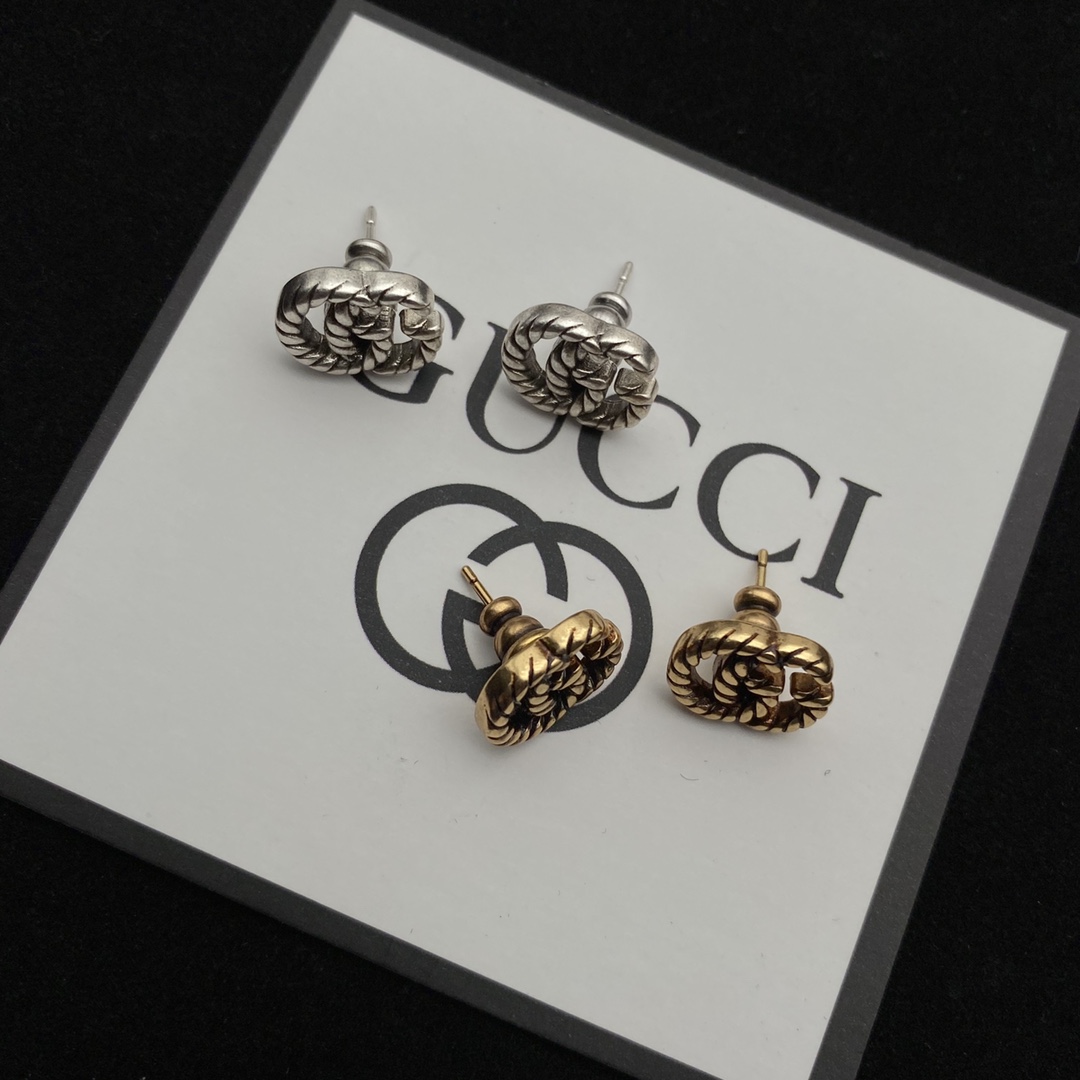 Gucci Double G Earrings - DesignerGu