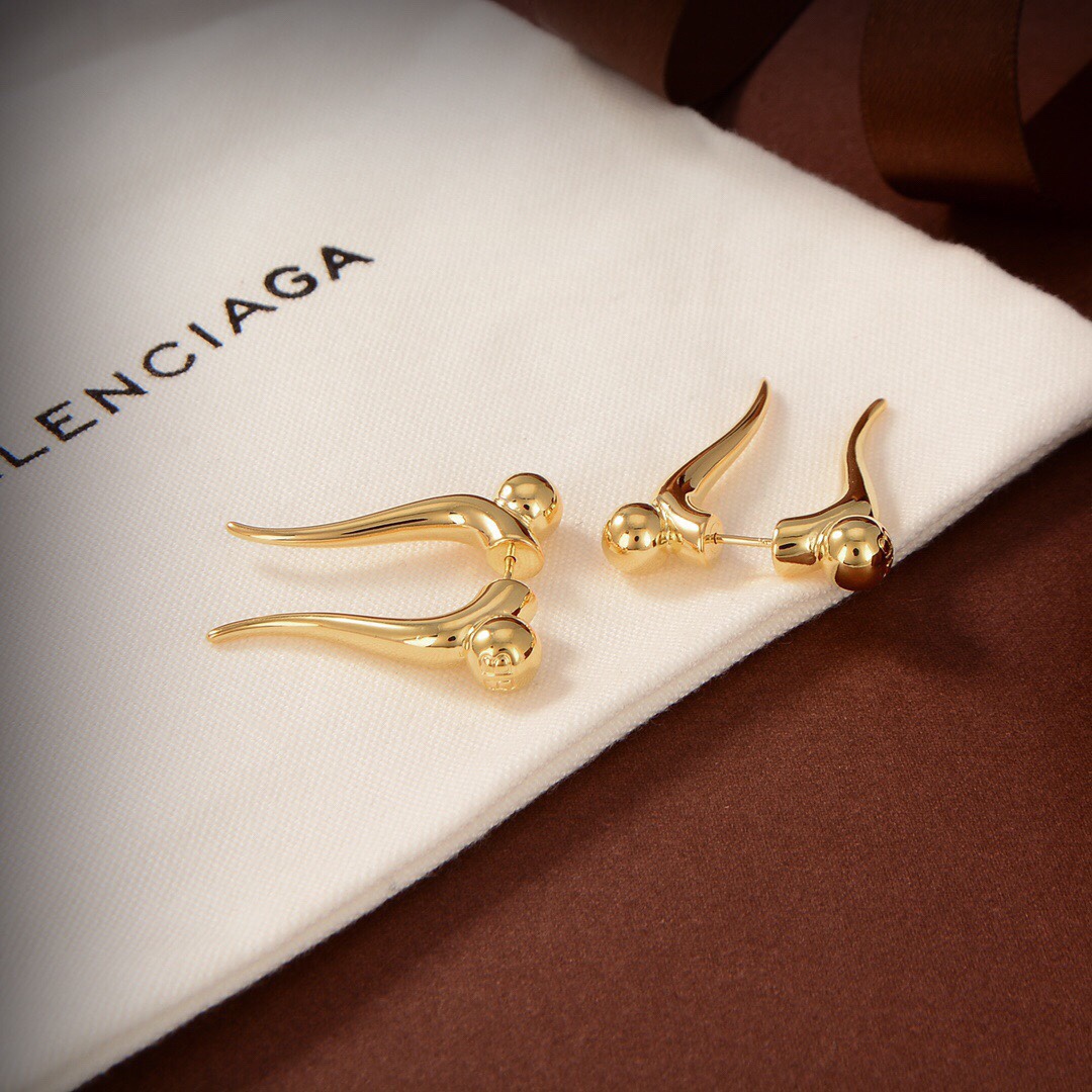 Balenciaga Force Double Horn Earrings  - DesignerGu