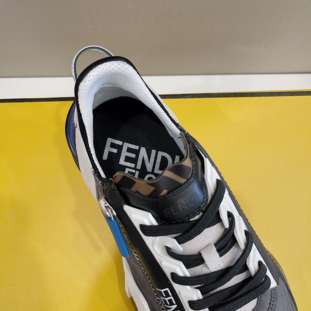 Fendi Flow Suede Low-Tops Sneakers - DesignerGu