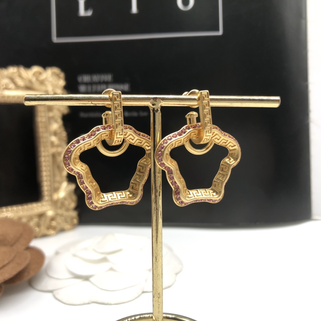 Versace La Medusa Curve Earrings - DesignerGu