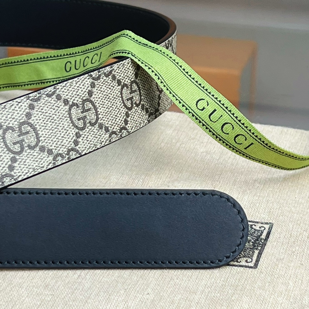 Gucci  Belt With Interlocking G Oval Buckle - DesignerGu