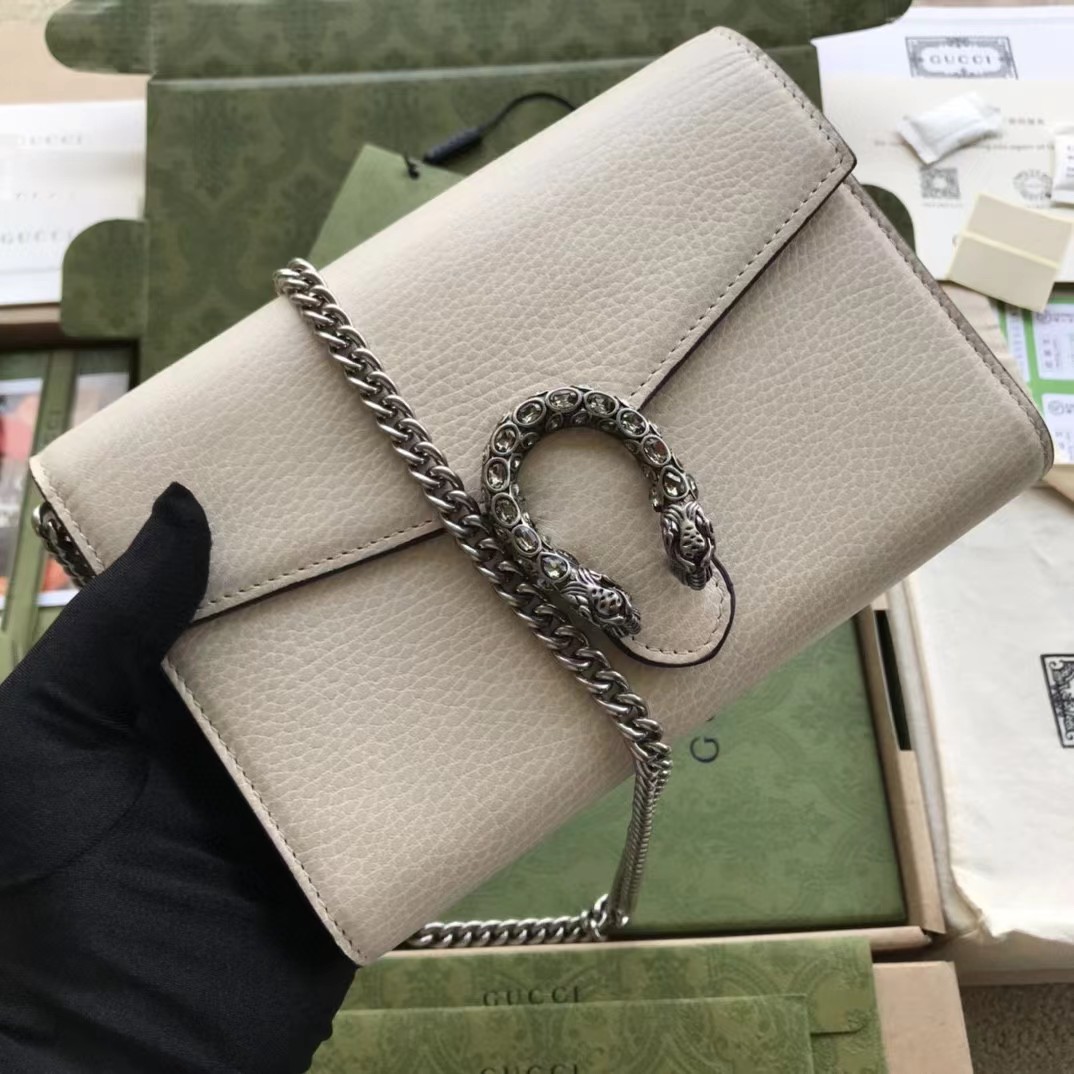 Gucci Dionysus Mini Leather Chain Bag(20-13.5-4CM) - DesignerGu