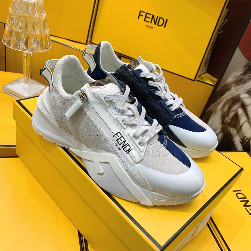 Fendi Flow Beige Suede Low-Tops Sneakers - DesignerGu