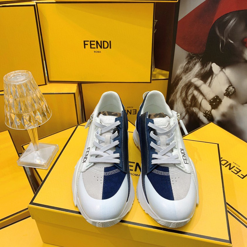 Fendi Flow Beige Suede Low-Tops Sneakers - DesignerGu