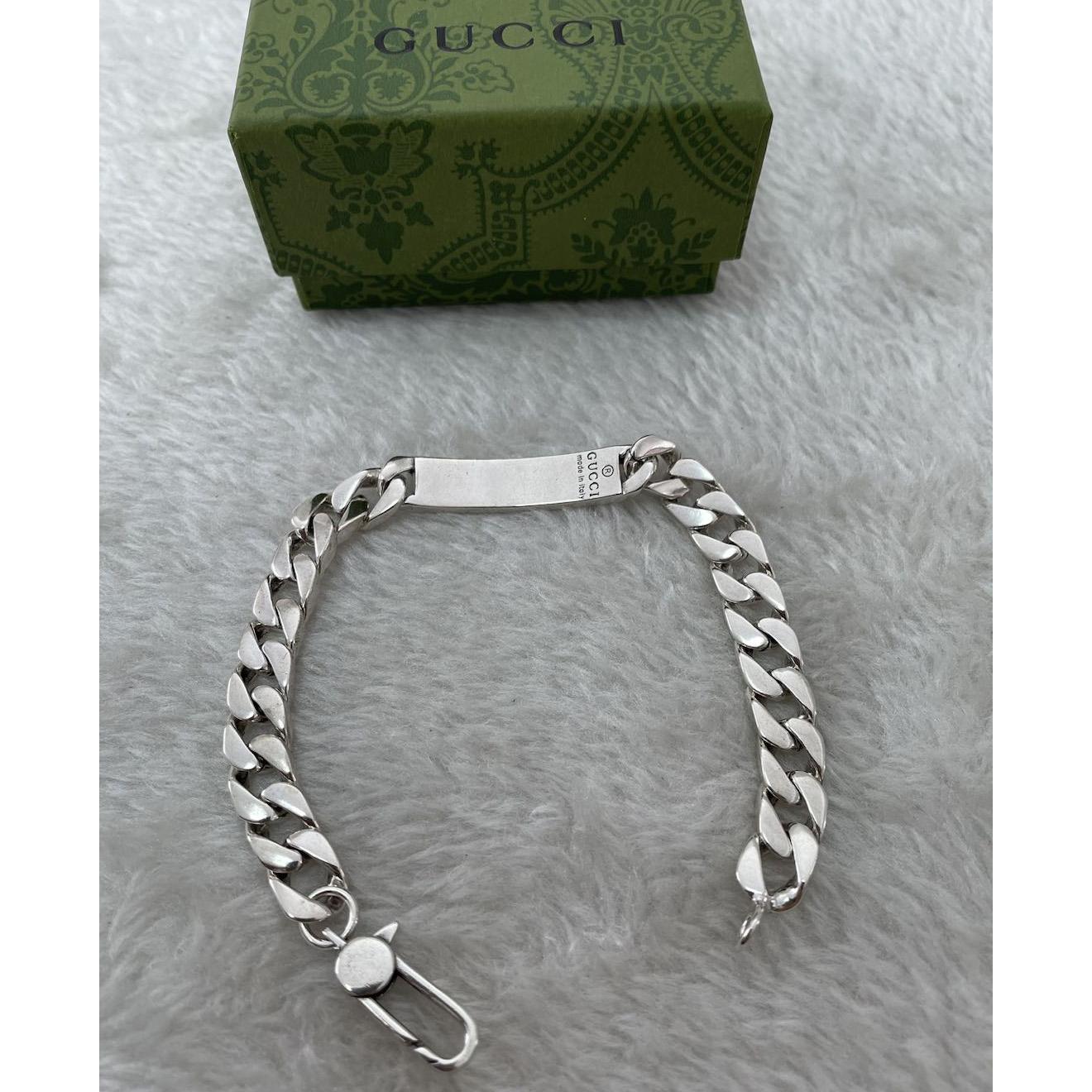 Gucci Ghost Chain Bracelet In Silver - DesignerGu