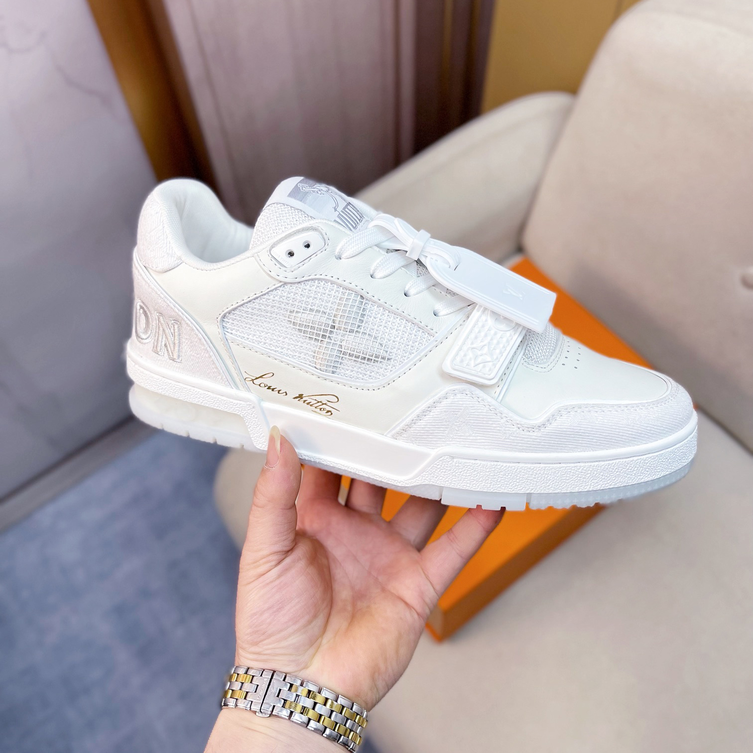 Louis Vuitton Trainer Sneaker(Upon UK Size) - DesignerGu