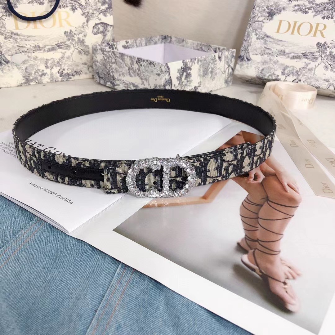 Dior Leather Belt With 'CD' Buckle - DesignerGu