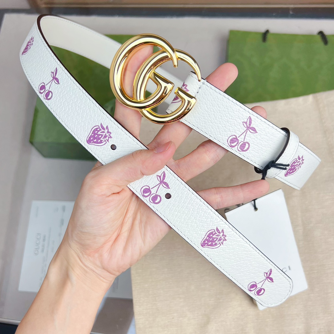 Gucci  GG Marmont Thin Belt - DesignerGu