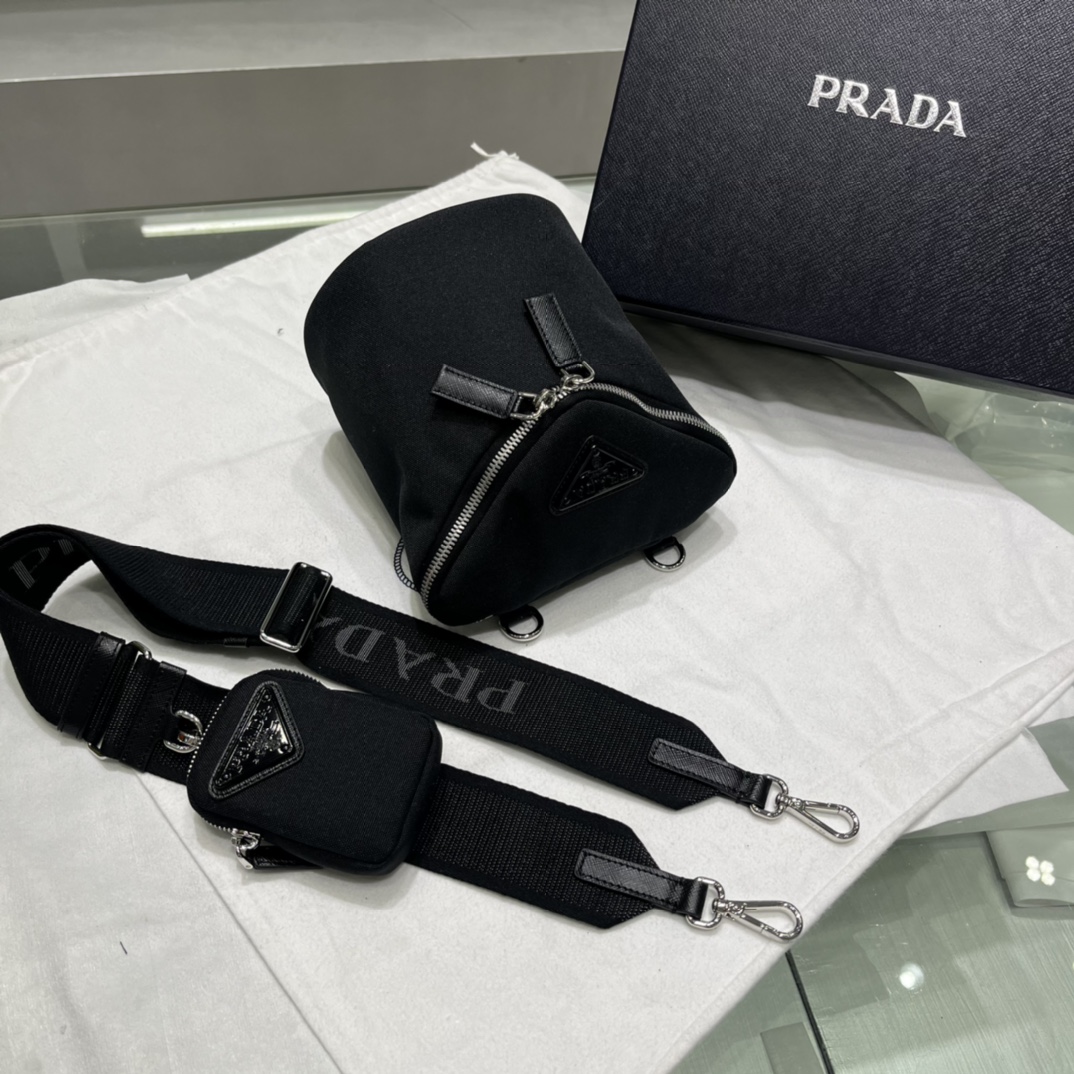 Prada Re-Nylon And Leather Shoulder Bag - DesignerGu