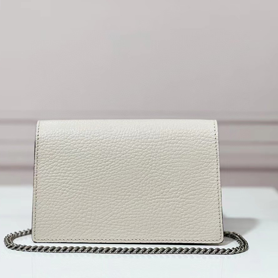 Gucci Dionysus Supermini Ivory Leather Shoulder Bag(16.5-10-4.5CM) - DesignerGu