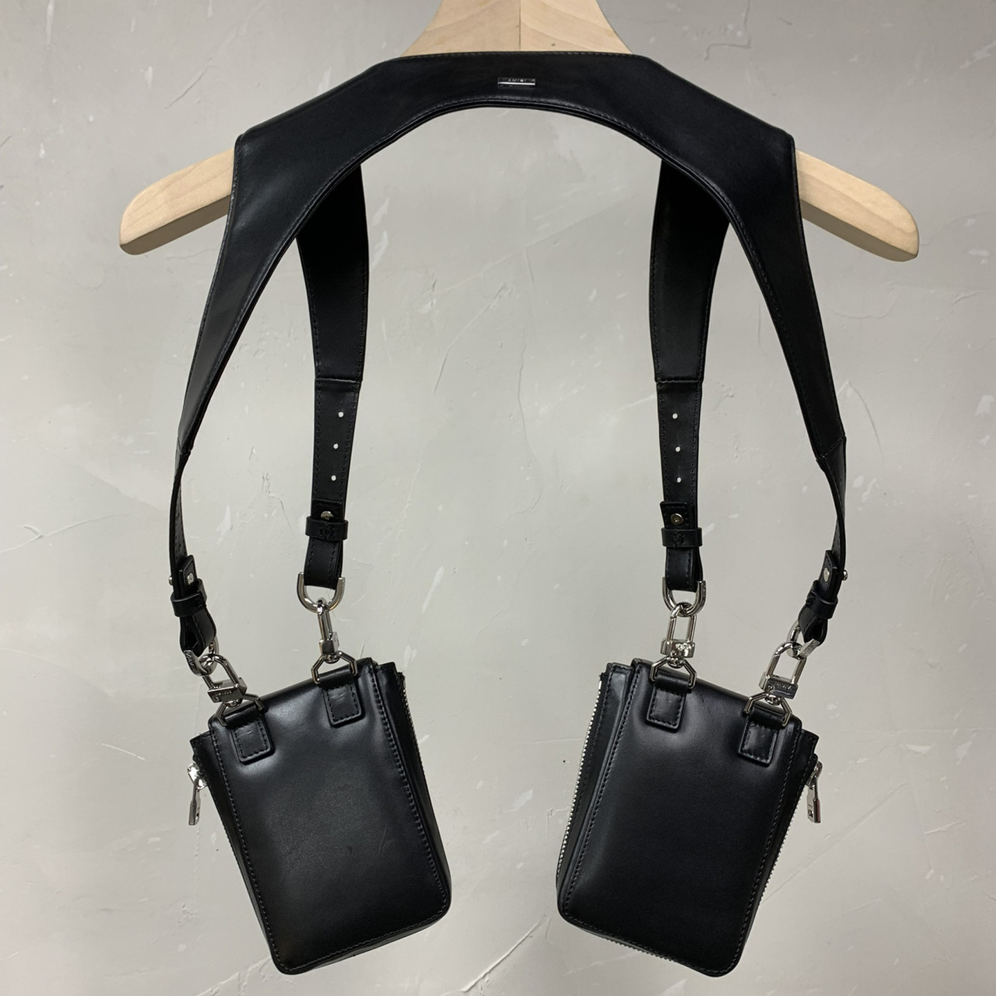 Amiri Black Leather Harness Bag - DesignerGu