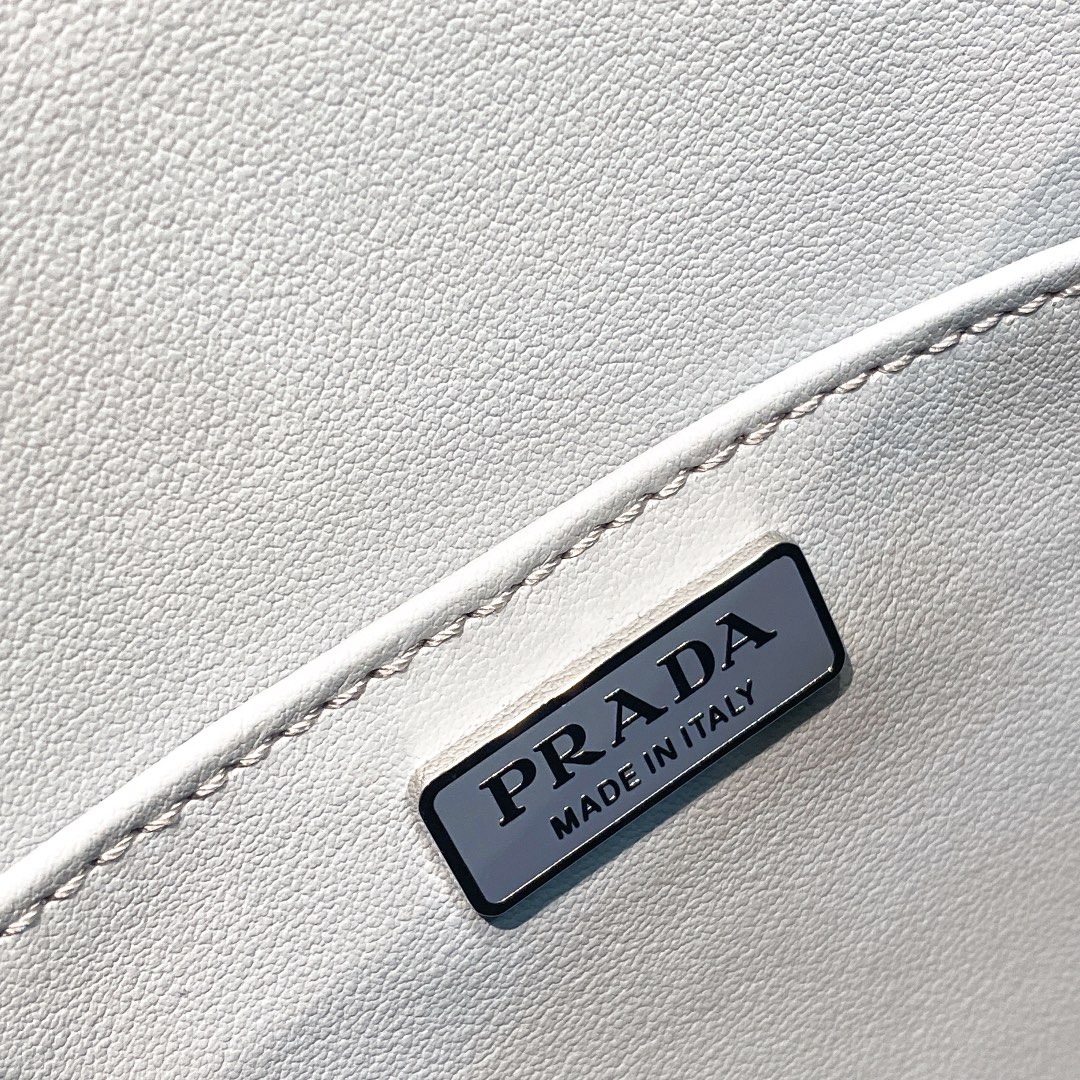 Prada Cleo Brushed Leather Shoulder Bag In Grey(24-19-6cm)   1BD303 - DesignerGu