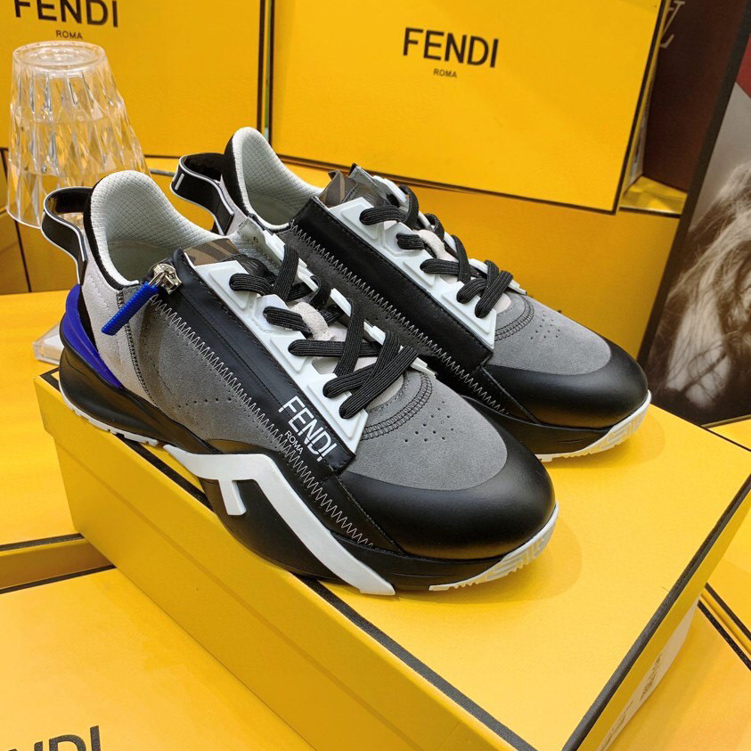 Fendi Flow Beige Suede Low-Tops Sneakers - DesignerGu