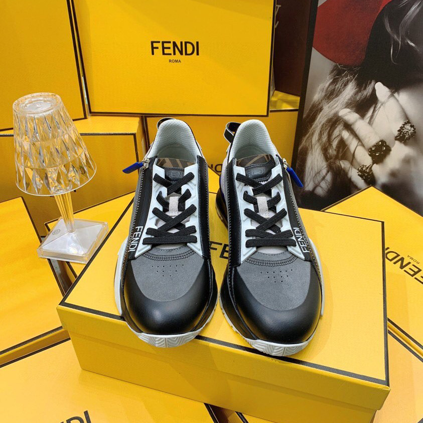 Fendi Flow Beige Suede Low-Tops Sneakers - DesignerGu