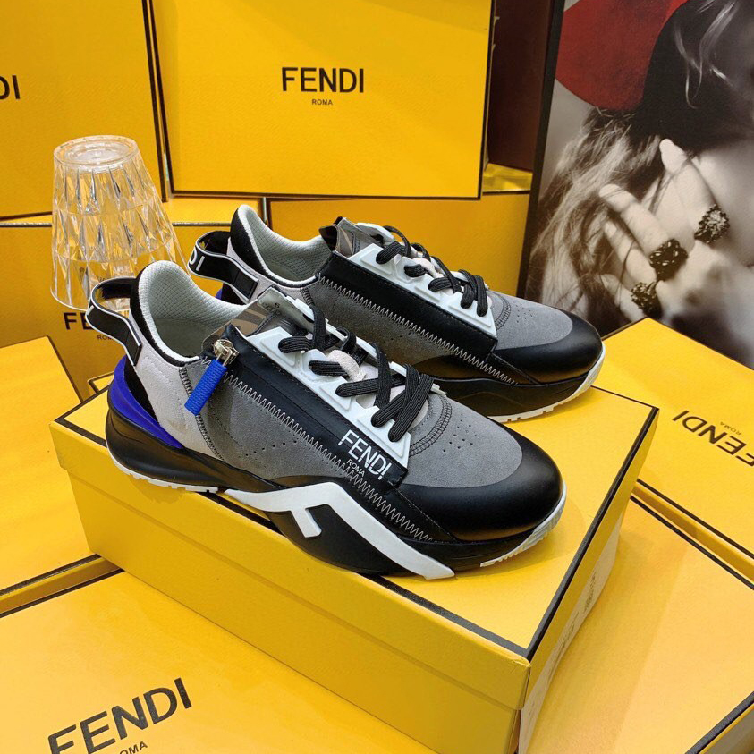 Fendi Flow Beige Suede Low-Tops Sneakers - DesignerGu