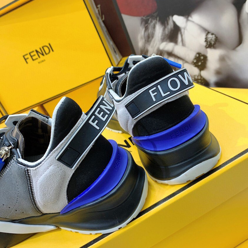 Fendi Flow Beige Suede Low-Tops Sneakers - DesignerGu