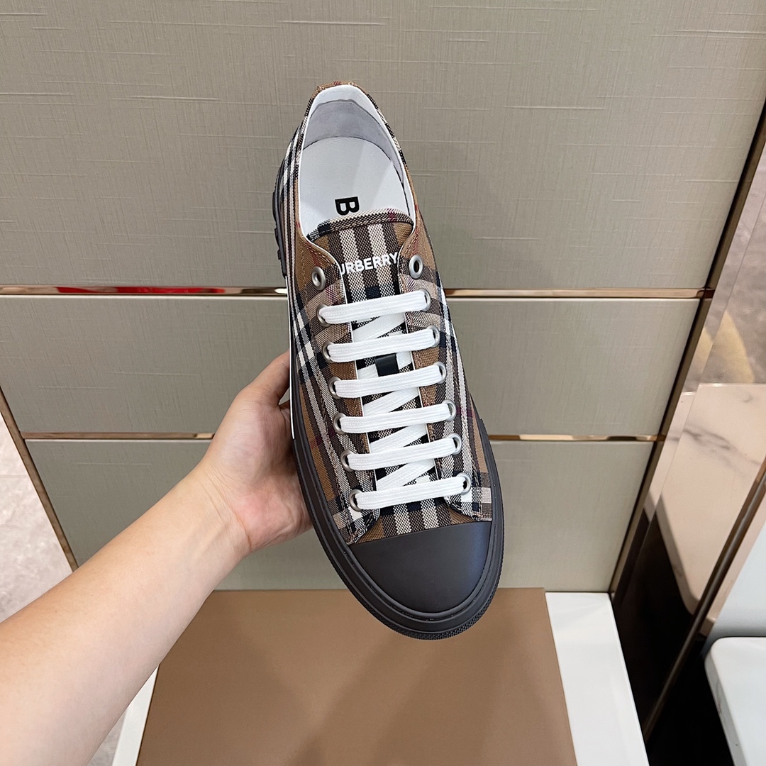 Burberry Vintage Check Cotton Sneakers - DesignerGu