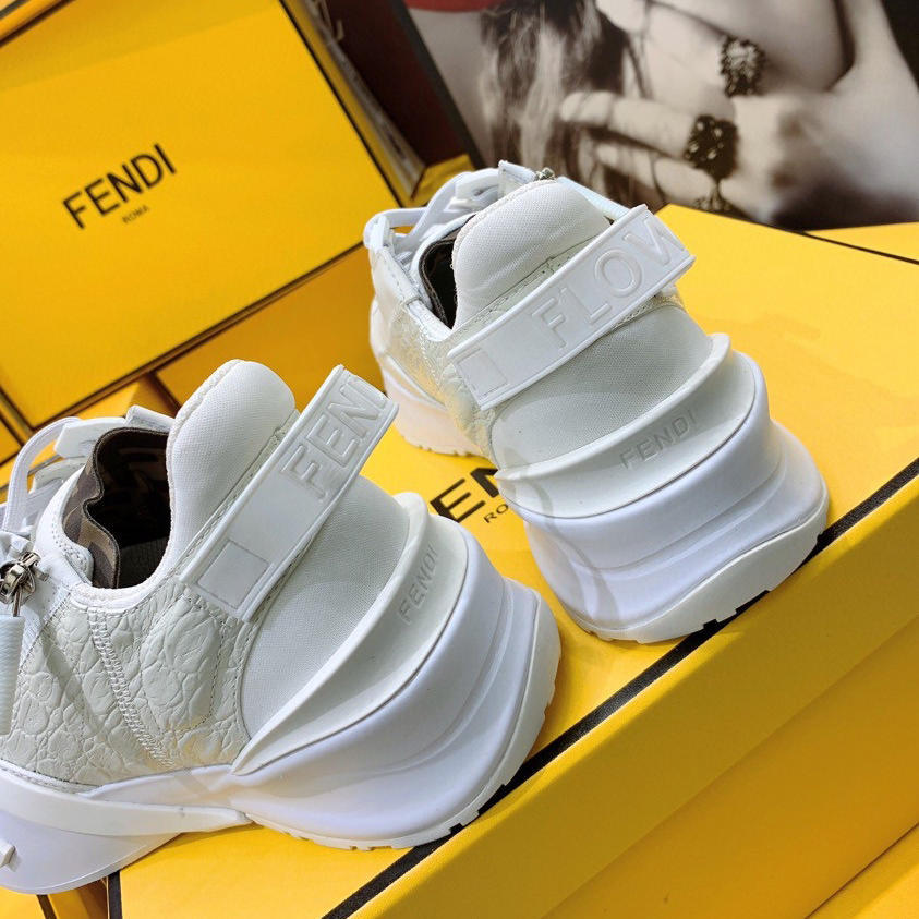 Fendi Flow Beige Suede Low-Tops Sneakers - DesignerGu