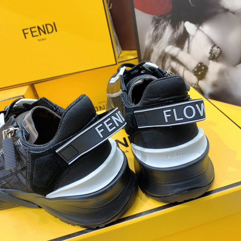 Fendi Flow Beige Suede Low-Tops Sneakers - DesignerGu