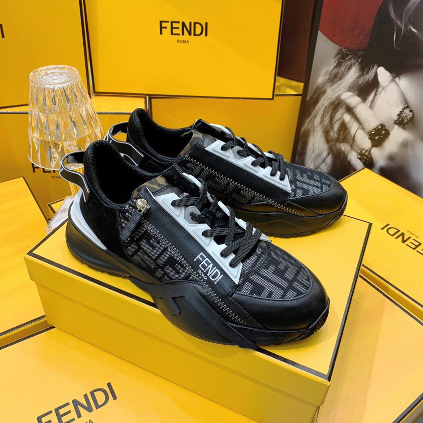 Fendi Flow Beige Suede Low-Tops Sneakers - DesignerGu