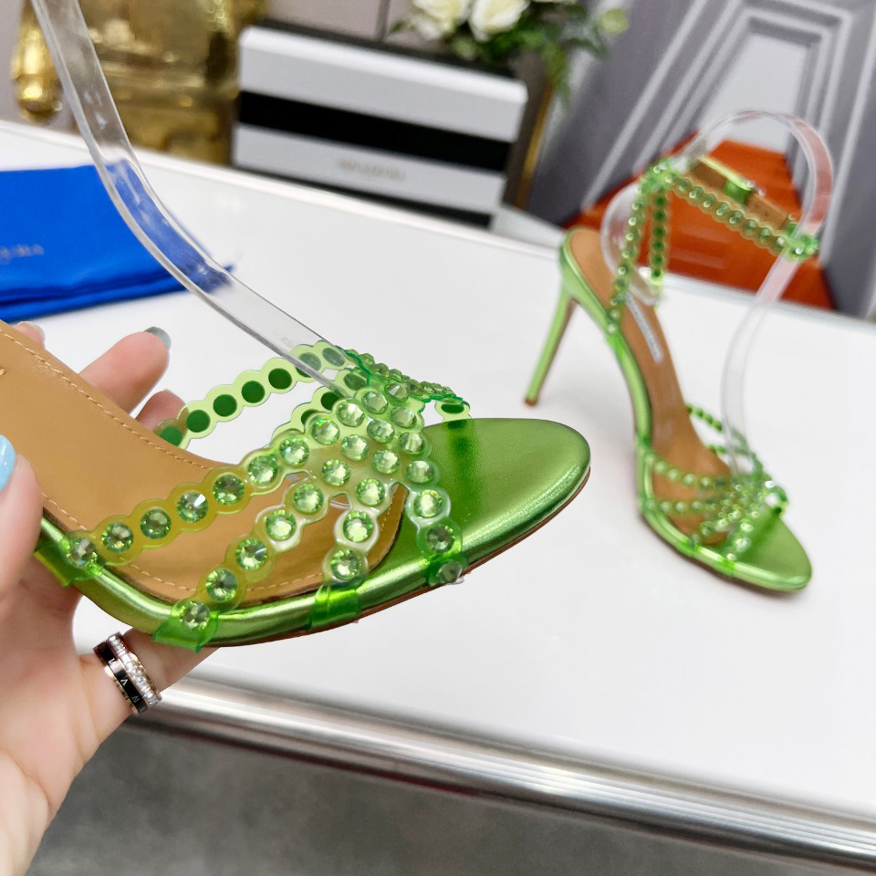 Aquazzura Tequila Plexi Sandal 105 - DesignerGu