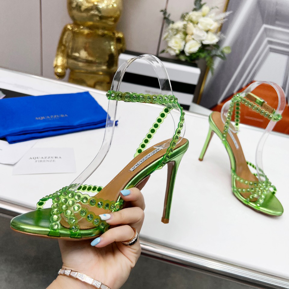 Aquazzura Tequila Plexi Sandal 105 - DesignerGu