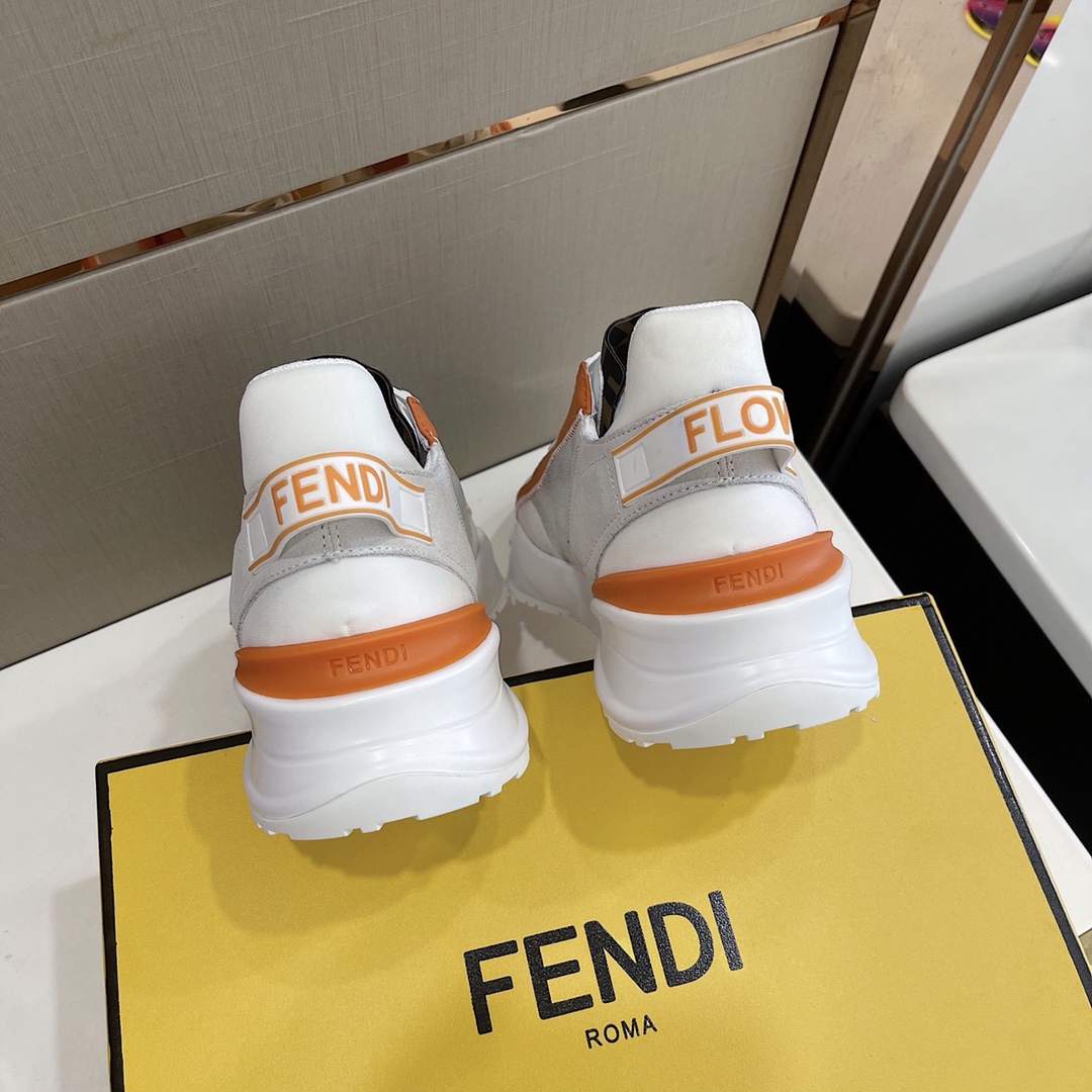 Fendi Flow White Nylon Low-Tops Sneakers - DesignerGu