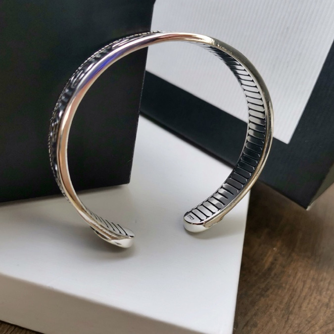 Gucci Bracelet With Double G In Silver - DesignerGu